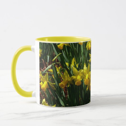 Yellow Daffodien I Cheery Spring Blumen Tasse (Links)