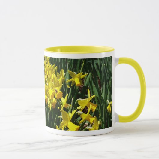 Yellow Daffodien I Cheery Spring Blumen Tasse (Rechts)