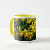 Yellow Daffodien I Cheery Spring Blumen Tasse (Vorderseite Links)