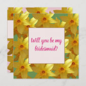 Yellow Daffodien Werden Sie meine Blumenkarte sein Einladung (Vorne/Hinten)