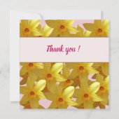 Yellow Daffodien Werden Sie meine Blumenkarte sein Einladung (Rückseite)