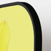 Yellow Daffodil Bloom Script Name Pickleball Schläger (Linke Seite)