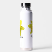 Yellow Daffodil Bloom Script Name Trinkflasche (Links)