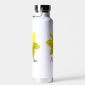 Yellow Daffodil Bloom Script Name Trinkflasche (Rechts)