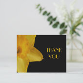 Yellow Daffodil Danke, Postcard Postkarte (Stehend Vorderseite)