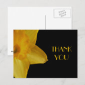 Yellow Daffodil Danke, Postcard Postkarte (Vorne/Hinten)