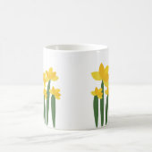 Yellow Daffodil Floral Flower Kaffeetasse (Mittel)