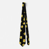 Yellow daffodil flowers seamless floral pattern krawatte (Vorderseite)