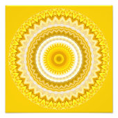 Yellow Daffodil Mandala Pattern Fotodruck (Vorne)