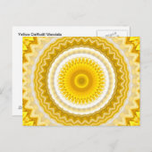 Yellow Daffodil Mandala Pattern Postkarte (Vorne/Hinten)