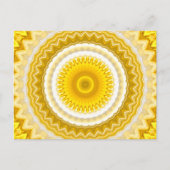 Yellow Daffodil Mandala Pattern Postkarte (Vorderseite)