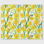 Yellow Daffodil Pattern Geschenkpapier (Flach)