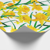 Yellow Daffodil Pattern Geschenkpapier (Ecke)