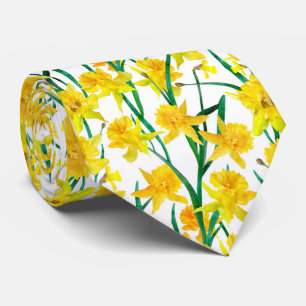 Yellow Daffodil Pattern Krawatte