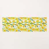 Yellow Daffodil Pattern Yogamatte (Rückseite (Horizontal))