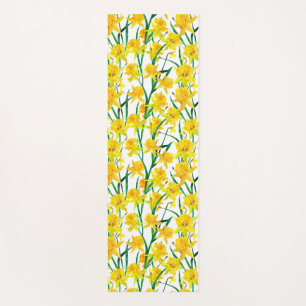 Yellow Daffodil Pattern Yogamatte