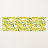 Yellow Daffodil Pattern Yogamatte (Vorderseite (Horizontal))