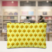 Yellow Daffodil Seamless Pattern Pouch Zubehörtasche