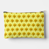 Yellow Daffodil Seamless Pattern Pouch Zubehörtasche (Rückseite)