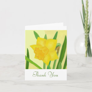 Yellow Daffodil Vielen Dank Notecard Dankeskarte
