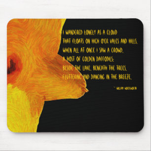 Yellow Daffodil; William Wordsworth Gedicht Mouse  Mousepad