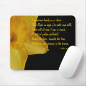 Yellow Daffodil; William Wordsworth Gedicht Mouse  Mousepad (Mit Mouse)