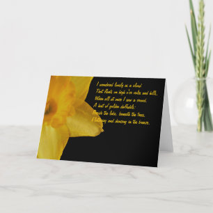 Yellow Daffodil; William Wordsworth Gedicht Note C Karte