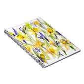 Yellow Daffodils Aquarellfärbung Notizblock (Rechte Seite)