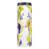Yellow Daffodils Aquarellfärbung Thermosbecher (Rückseite)