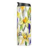 Yellow Daffodils Aquarellfärbung Thermosbecher (Nach rechts gedreht)