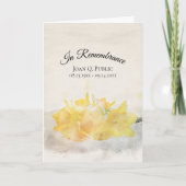 Yellow Daffodils Beerdigung Service geflochten Programm (Vorderseite)