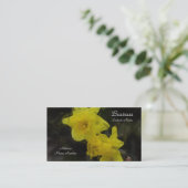 Yellow Daffodils Blumenimpressionist Malerei Visitenkarte (Stehend Vorderseite)