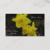 Yellow Daffodils Blumenimpressionist Malerei Visitenkarte (Rückseite)