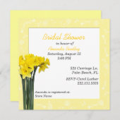 Yellow Daffodils Bridal Dusche Einladung (Vorne/Hinten)