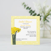Yellow Daffodils Bridal Dusche Einladung (Stehend Vorderseite)