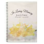 Yellow Daffodils Feier der Lebensbeerdigung Notizblock (Vorderseite)