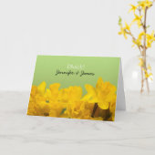 Yellow Daffodils Personalisiert Welsh Danke Karte (Gelbe Blume)
