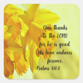 Yellow Daffodils Scripting Sticker (Vorderseite)