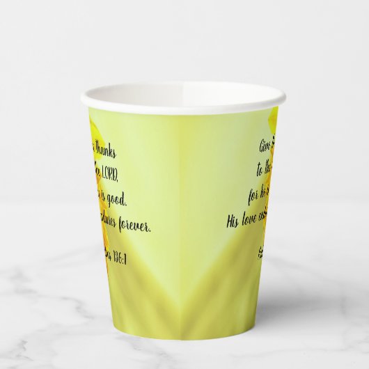 Yellow Daffodils Scripture Pappbecher (Links)