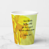 Yellow Daffodils Scripture Pappbecher (Vorderseite)