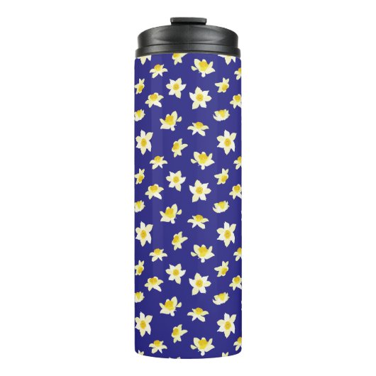 Yellow Daffodils Spring Modern. Thermosbecher (Vorderseite)