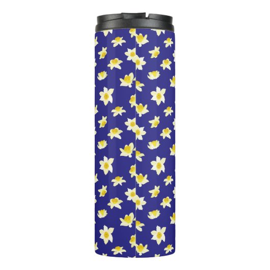 Yellow Daffodils Spring Modern. Thermosbecher (Rückseite)