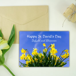 Yellow Daffodils St. David's Day Personalisiert Karte