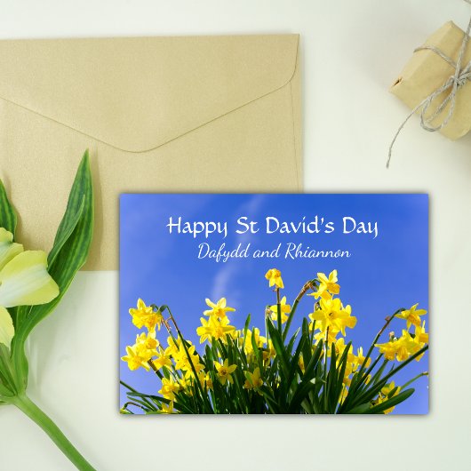 Yellow Daffodils St. David's Day Personalisiert Karte
