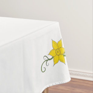 Yellow Daffodils Welsh Wales Spring Floral Blume Tischdecke