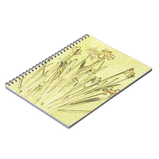 Yellow Daffodin Blume Notebook Notizblock (Linke Seite)