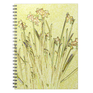 Yellow Daffodin Blume Notebook Notizblock