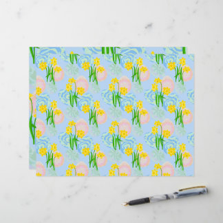 Yellow Daffodis Scrapbook Paper