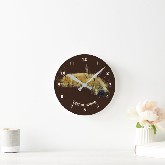 Yellow Dagger Moth Caterpillar Personalized Runde Wanduhr (Zuhause)