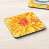 Yellow Dahlia Aquarell Untersetzer (Linke Seite)
